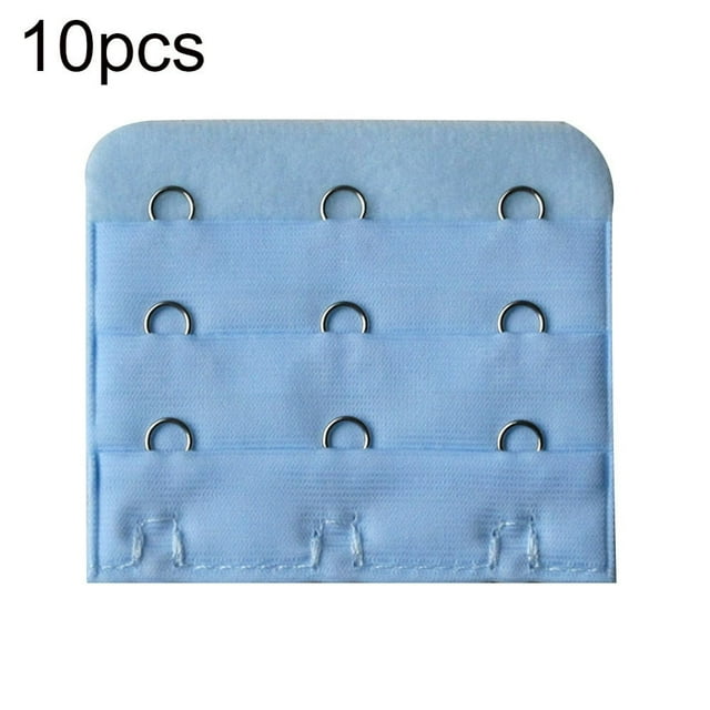 MesaSe 10Pcs 3-Row 3-Hook Women Bra Extender Clasp Strap Extension Band Set