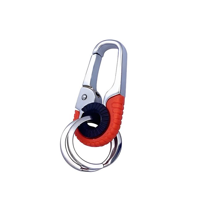 Billuyoard LLavero de coche para hombre, soporte para Llavero, organizador de Metal, hebilla de diseño de anillo doble, llavero de acampada de Type3 NO3