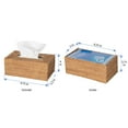 thumbnail image 5 of Kouboo Loma Rectangular Rattan Tissue Box Cover Holder, Wicker Decorative Tissue Holder for Living Room, Facial Napkin Holder, Espresso, 5 of 16
