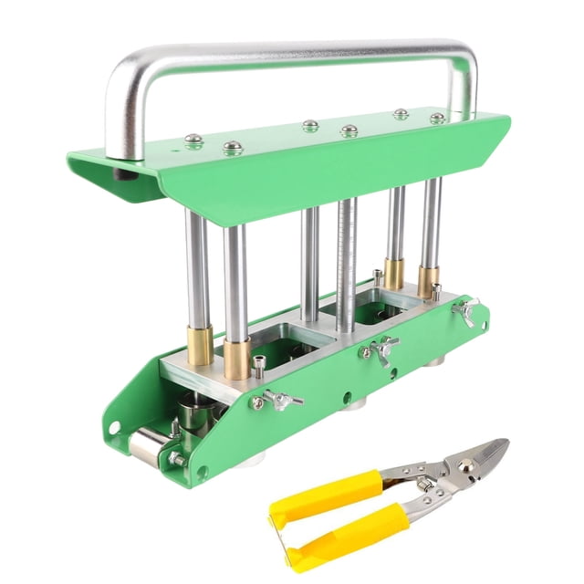 Rodillo de borde de metal, herramienta para doblar metal de 3 estaciones con junta alzada para techos con ángulos de doblado de 0 a 90 grados y curvas de 1/2 a 5 pulgadas
