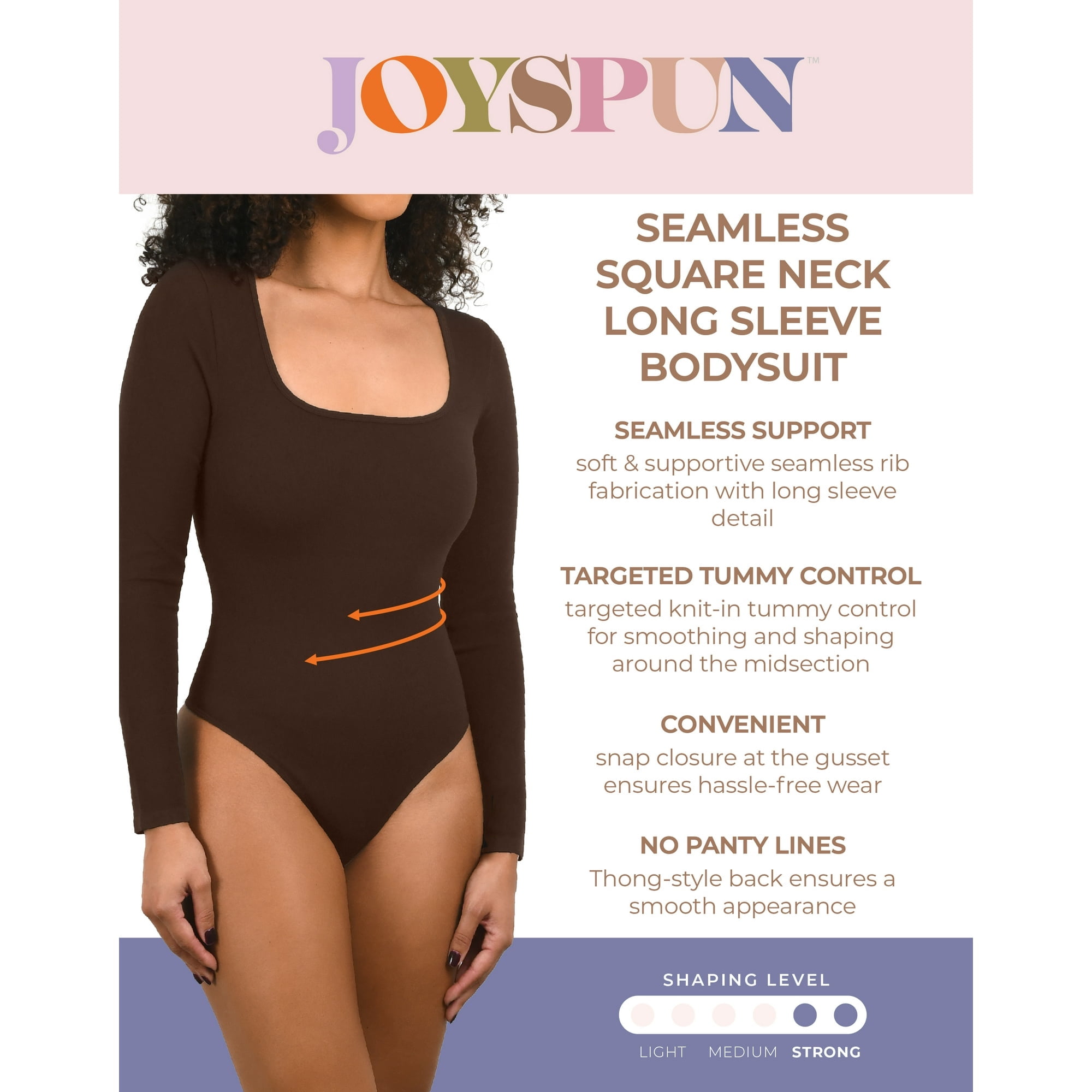 トップス Paloma Knit Body Suits FEI-Long-sleeved stretchy bodysuit with ruffled neckline