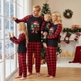 thumbnail image 2 of Christmas Pajamas for Family Long Sleeve Print Tops Plaid Pants Set Sleepwear, 2 of 7