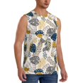 thumbnail image 2 of Kdxio Hawaiian Style for Men's Muscle T-shirt,Sleeveless for Workout Running Athletic Gym Lounge Casual, 2 of 7