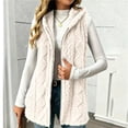 thumbnail image 5 of Hueook Vest for Women Fleece Sleeveless Zip Up Casual Plush Vest Coat with Pockets White M, 5 of 9