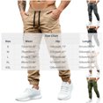 thumbnail image 4 of MXALUOB Men's Cargo Joggers Drawstring Cuffed Ankle Elastic Waist Pants with Multi Pockets Regular Fit Solid Color Pull On Trousers, 4 of 6