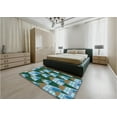 thumbnail image 5 of Ahgly Company Machine Washable Indoor Square Transitional Deep-Sea Green Area Rugs, 8' Square, 5 of 7