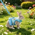 thumbnail image 6 of Tuvgenk Small Pet Harness and Leash Set Vest Style Breathable Mesh Rabbit Chest Strap for Guinea Pig Outdoor Walk S Blue, 6 of 7