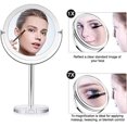 thumbnail image 3 of Makeup Mirrors Double Sided Magnifying Makeup Mirror Tabletop Lighted Vanity Mirror Magnifying Mirror with Lights 1X 10X Magnification High Definition LQHZWYC, 3 of 7