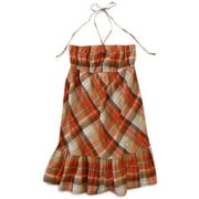 Juniors' Plaid Halter Dress