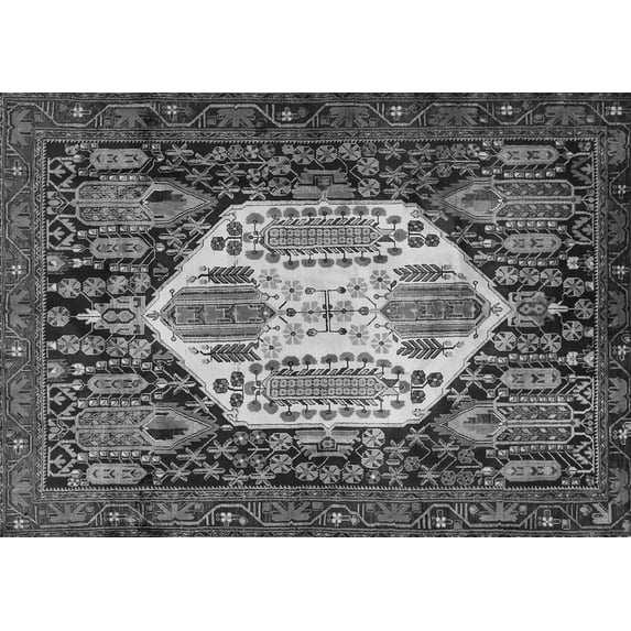Ahgly Company Indoor Rectangle Persian Gray Traditional Area Rugs, 2' x 5'
