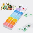 thumbnail image 2 of MesaSe Plastic 7 Days Pill Storage Case Weekly Container Portable Holder 14-Grid Daily Supplement Box Carrier Organizer, 2 of 9