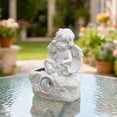 thumbnail image 3 of ddioayh Garden Sculpture Solar Powered Resin Angel Statue Vintage Outdoor Decor for Garden Courtyard Landscaping Decorative Ornament, 3 of 6