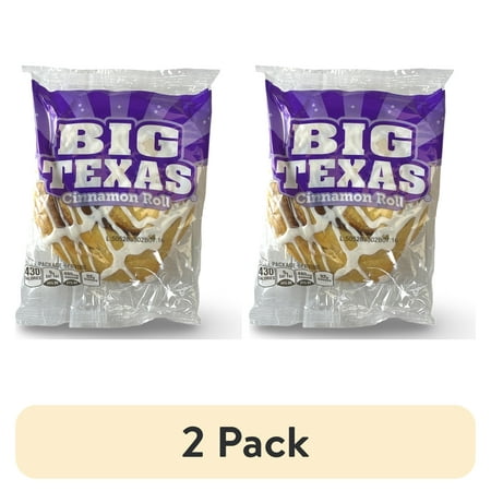(2 pack) Cloverhill Big Texas Cinnamon Rolls Individually Packaged Pack of 6