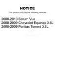 thumbnail image 2 of Transit Auto Front Right (Passenger Side) Hub Bearing Assembly Suspension Lower Ball Joint Outer Tie Rod & Sway Bar Stabilizer Link Kit for Car Chevrolet Equinox Pontiac Torrent Saturn Vue K77-101595, 2 of 11