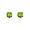 thumbnail image 3 of 0.2 Ct Round Cut Studs Green Natural Peridot 14K White Solid Solid Gold Everyday Dainty Earrings Screw Back, 3 of 7