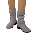 thumbnail image 5 of Block Heel Boots,Ankle Boots for Women - Refined Fashion Booties with Clean Structured Upper, Round Toe Short Boots, Ankle Height Dress Boots, Comfortable Everyday Casual Footwear for Autumn Winter, 5 of 7