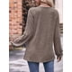 thumbnail image 4 of Camisas de Larga para Mujer, Moda Otoño 2025, Blusas Elegantes e Informales, Blusas Tipo Túnica Plisadas con Cuello Redondo. Caqui S, 4 of 10