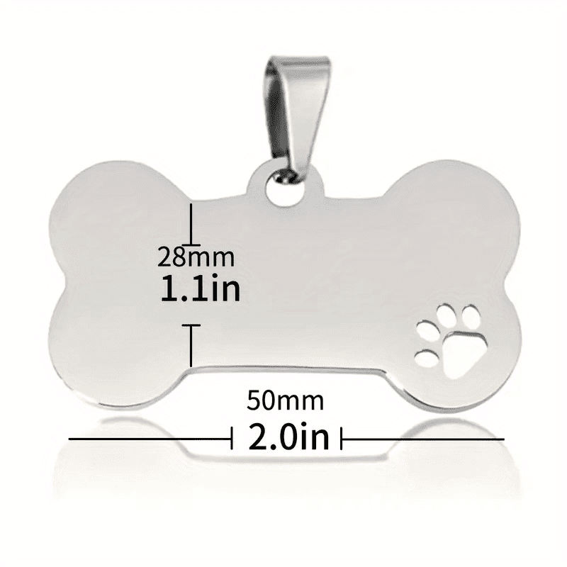 Engraved Dog Tag Text Custom Pet Name And QR Codes Customized Pet Tag For Dogs Personalized Dog