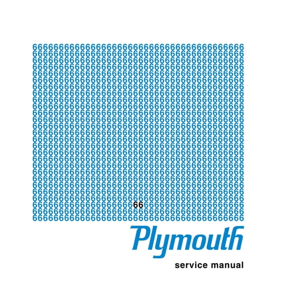 Detroit Iron OEM 1966 Plymouth Service Manual