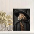 thumbnail image 2 of Witch Bunny Pointed Hat Canvas Spooky Cute Cottagecore Gothic Halloween Wall Art, 2 of 8