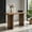 Oak, variant on Demi Bonn 42 Inch Relief Narrow Entryway Console Table, 3D Textured T-Leg MDF Hallway Table for Living Room & Foyer, Black