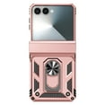 thumbnail image 4 of for Samsung Galaxy Z Flip 7 Rugged Phone Case Cover, Kickstand TPU Bumper Drop Proof Durable Military Grade Protective Case Cover for Samsung Galaxy Z Flip 7, Rosegold, 4 of 9