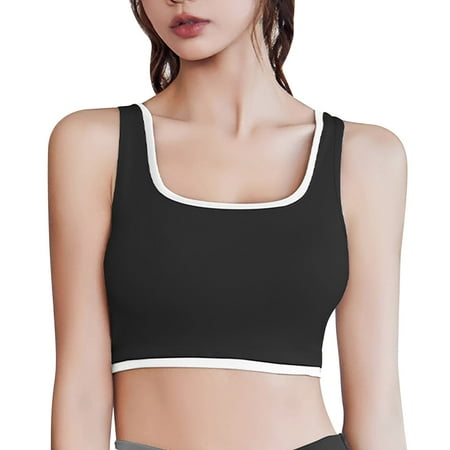 

Sports Bras for Women Running Yoga Crop Tops Solid Color Sleeveless Vest Underwear