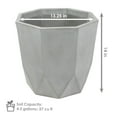 thumbnail image 4 of Sunnydaze Modern Faceted 14.75" x 14.75" x 14" Octagon Gray Polyresin Outdoor Planter 4-Count, 4 of 7