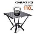 thumbnail image 5 of MTRVR Folding Camping Table, Sturdy Aluminum Foldable Camping Table, Load Capacity 110 lbs Outdoor Side Table, Small Portable Table with Carry Bag for BBQ, Picnic, Patio, Beach, Festival (23"x22.4"), 5 of 9