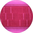thumbnail image 1 of Ahgly Company Indoor Round Abstract Pink Contemporary Area Rugs, 7' Round, 1 of 4