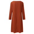 thumbnail image 5 of Sngxgn Womens Casual Long Dress Short/Long Sleeve Summer Loose Maxi Dresses(Orange,M), 5 of 5