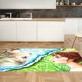 thumbnail image 5 of LaModaHome Non-Slip Rug Inspired Elsa & Anna Area Rug Washable Mat Child Stain Resistant Living Room Kitchen Carpet - Size: 4,6X6,6ft(140X200cm), 5 of 5
