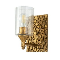 Lucas McKearn Mosaic 1-light Metal Bath Vanity Light in Antique Gold