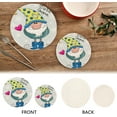 thumbnail image 4 of FREEAMG Cute Christmas Gnomes Round Cotton Heat Resistant Trivets Potholders 2PCS,Weave Pot Holder for Kitchen Non-Slip Dining Plate Mat Handmade Hot Mats, 4 of 7