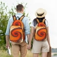 thumbnail image 2 of Ratiio Orange Rotating Print Canvas Backpack for Women & Men Retro Aesthetic Rucksack Basic Backpack for High School/College Students Travel Laptop Bag, 2 of 5