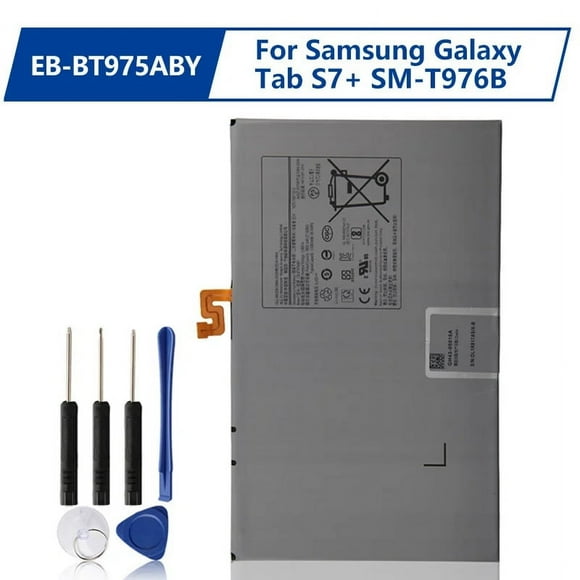 Replacement Battery and Tools Set for Samsung Tablet Tab S7+ Plus (T970 T975) / Tab S7 FE 12.4" (T730 T735), EB-BT975ABY