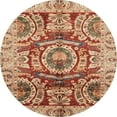 thumbnail image 1 of Ahgly Company Indoor Round Abstract Sandy Brown Abstract Area Rugs, 4' Round, 1 of 6