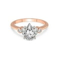 thumbnail image 3 of 2 Carat IGI Certified Pear Shape Lab Grown Diamond Engagement Ring | 14K Rose Gold |Amore Side Stone Lab Diamond Ring | FG-VS1-VS2 Quality Friendly Diamonds, 3 of 5