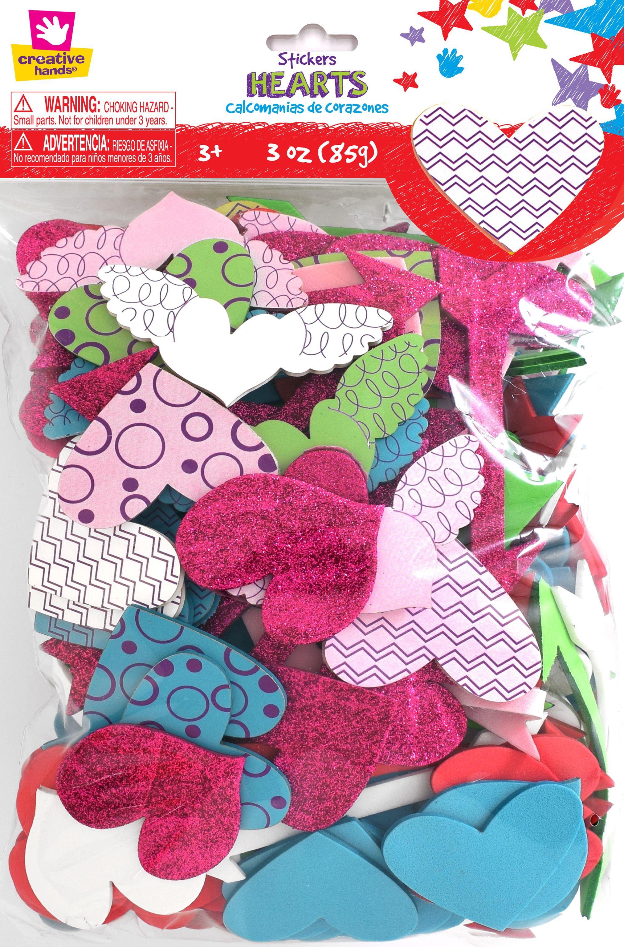 Foam Stickers 3ozHearts