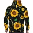 thumbnail image 5 of Bingfone Sunflowers3 Men'S Drawstring Hoodie Long Sleeve Pocket Sweatshirts-Medium, 5 of 9