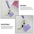 thumbnail image 3 of sweethay Cordón universal para teléfono inteligente, ajustable, extraíble, para colgar en el cuello, microfibra, reutilizable, correas antipérdida, Teléfono y Comunicación Corto Morado, 3 of 6