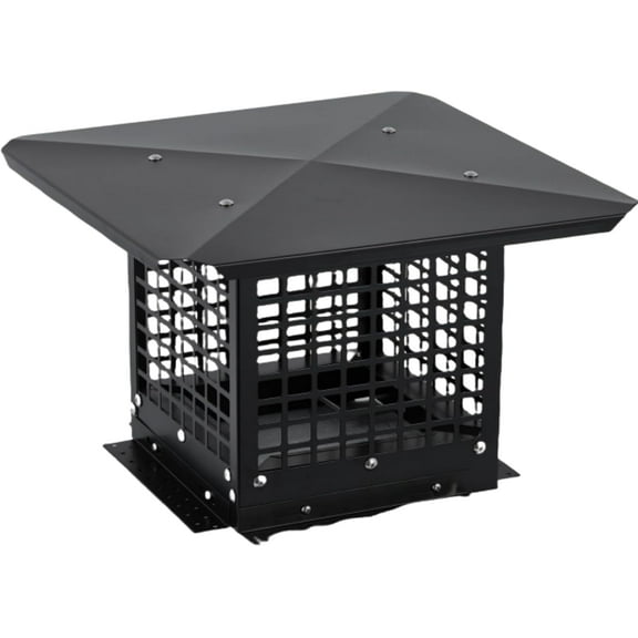 EastVita Chimney Cap-9x9 Inch Square, Galvanized Steel, Adjustable Bottom, Mesh Covers, Clay Flue Compatible