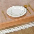 thumbnail image 5 of Hiasan Lace Clear Plastic Tablecloth, PVC Tablecloth,100% Waterproof & Oil-Proof, Easy Wipe Clean, Transparent Table Cover for Dining, Picnic, Outdoor, Wood Furniture Protection, 54"x80", 5 of 7