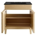 thumbnail image 3 of Modway Render 30" Particleboard and Laminate Bathroom Vanity in Oak/Black, 3 of 4