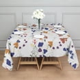 thumbnail image 3 of Pioneer Flower Floral Print Pattern Square Tablecloth,Waterproof Square Table Cover,Wipeable Spillproof Washable Table Cover for Home Kitchen Party Decor 42"X42"(107x107cm), 3 of 6