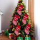 thumbnail image 4 of Decoraciones navideñas, adornos navideños, regalos navideños, letras grandes de Navidad, medias navideñas, lindo colgante de árbol de Navidad a rayas, decoraciones navideñas, decorar, decorar, 4 of 5