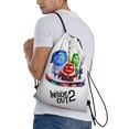 thumbnail image 3 of Saiise inside out 2 Print Drawstring Backpack String Bag Sackpack Cinch Water Resistant for Gym Shopping Sport Yoga, 3 of 9