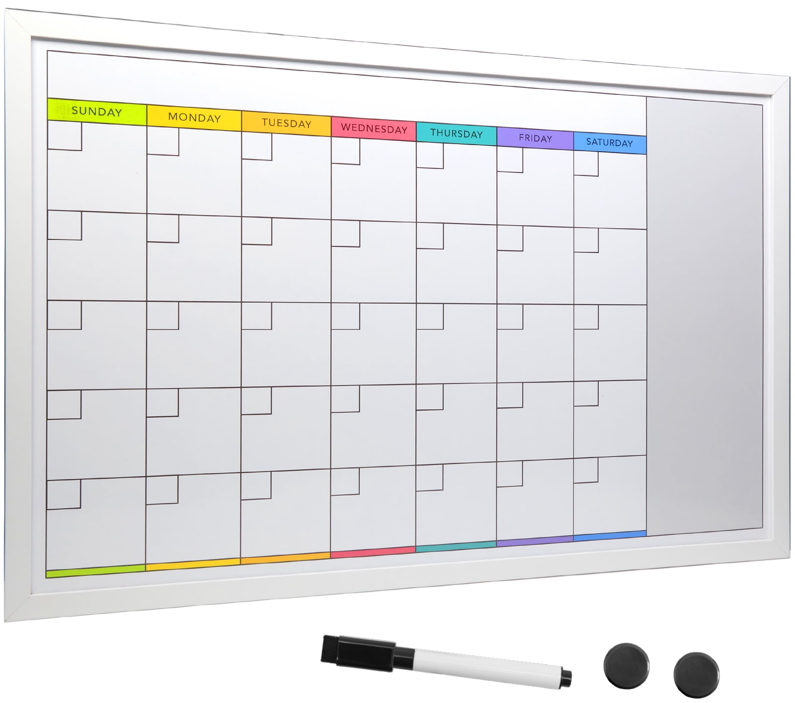 Monthly Weekly Magnetic Whiteboard Calendar Fridge Planner Organiser Memo Boards 