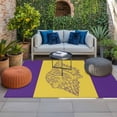 thumbnail image 2 of Conch Mandalas Outdoor Rug for Patio/Deck/Porch, Non-Slip Large Area Rug 3 x 5 Ft, Boho Modern Yellow Purple Abstract Stripe Indoor Outdoor Rugs Washable Area Rugs, Camping Rug Carpet Runner, 2 of 8