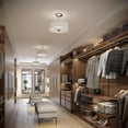thumbnail image 4 of Progress Lighting Inspire 1-Light LED Semi-Flush Mount, Brushed Nickel, Linen Shade, 4 of 6